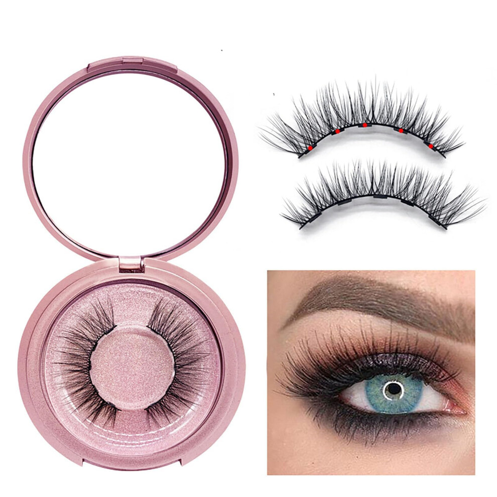 Magnetic Eyelashes with Applicator, Reusable No Glue 3D Effect False Lashes for Natural Daily Wear