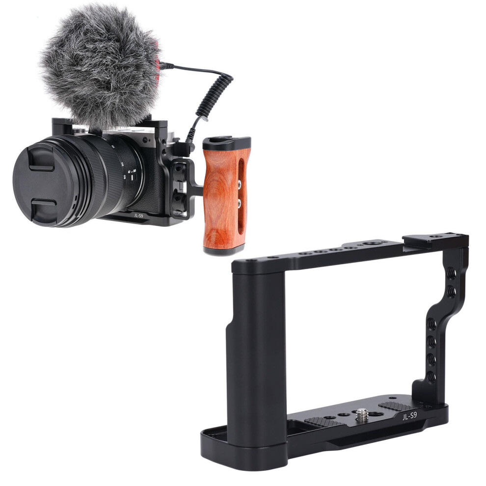 Aluminum Camera Cage For S9 With 1/4/3/8In Thread Cold Shoe Mount 3491383532696
