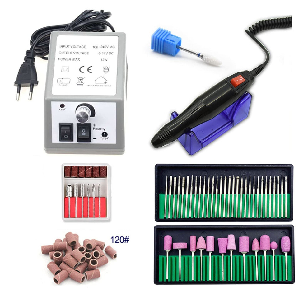 Electric Nail Drill 20000RPM Low Noise Aluminum Handpiece for Manicure Pedicure Acrylic Gel Nails