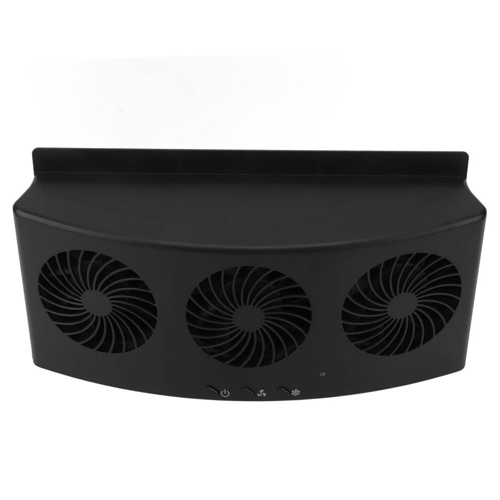 Car Exhaust Fan With Dual Speed, Triple Usb Cooling Fans, Low Noise Odor Removal For Vehicles Black 9455672049252