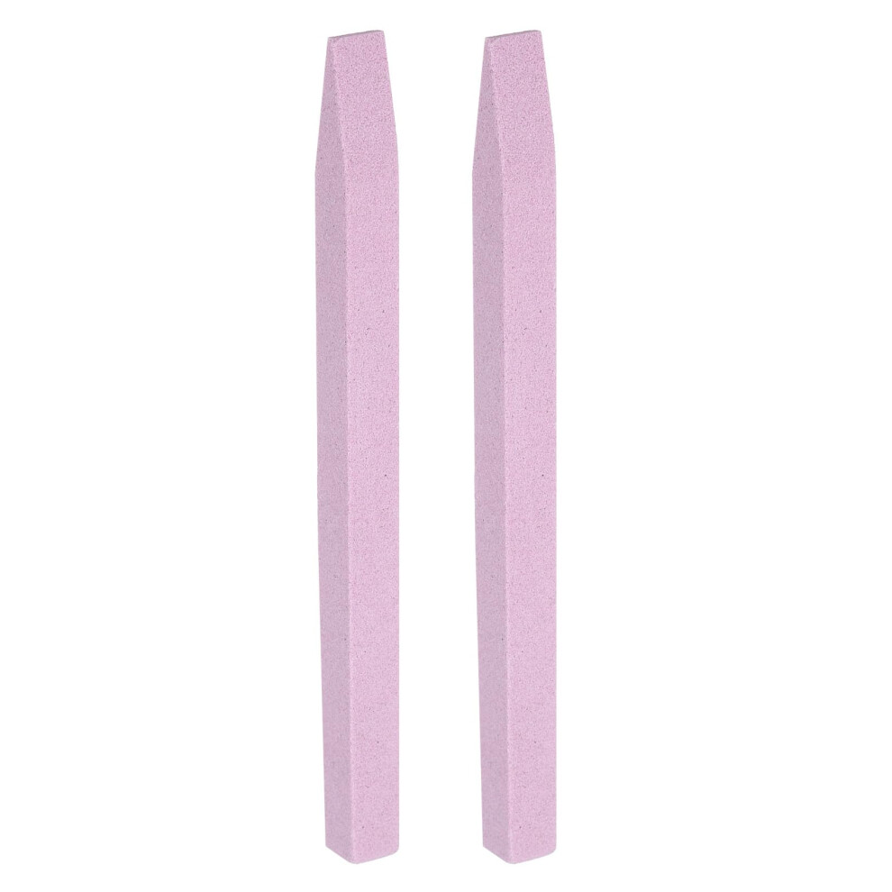 Pink 2Pcs Professional Pumice Nail File And Cuticle Remover Stick For Manicure Salon Care,