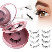 Reusable Magnetic Eyelashes with Applicator Tool, Natural No Glue Lashes, 2 Pairs, 079+B01XX1