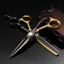 6 Inch Professional Hair Cutting Scissors Set with Ergonomic Comfort Grip and Ultra Sharp Blades