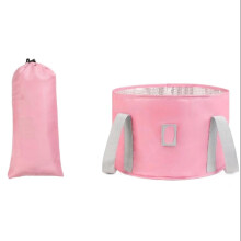 Portable Oxford Cloth Foot Bath Tub with Foldable Design for Travel Camping Heat Therapy Pink
