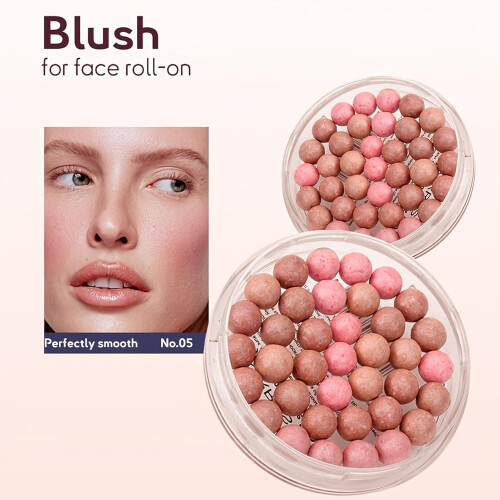 Face Blush with Shatterproof Mirror, LongLasting MultiShade Natural Look Makeup for Cheeks 2