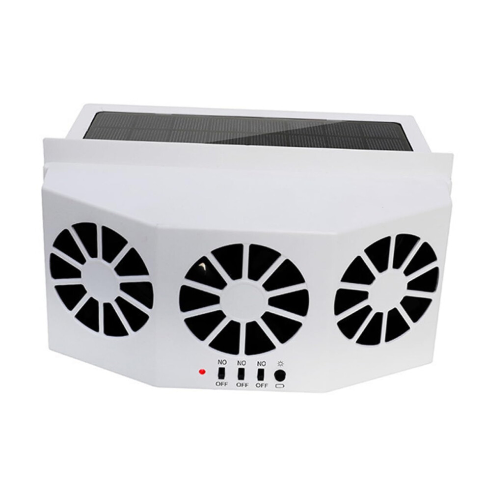 Solar Powered Car Ventilation Fan With Adjustable Exhaust Speeds And Odor Reduction System 9092120549881