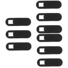 9pcs Webcam Cover Slide for Laptop Phone and Tablet, Slim Durable Privacy Shutter, Black