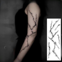 Thorn Flower Arm Temporary Tattoo Set Realistic Fake Tattoo Stickers LongLasting for Parties