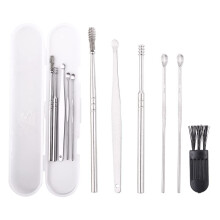 Ear Wax Removal Kit with Stainless Steel Tools and Storage Case, 6 Pcs Professional Ear Cleaning Set
