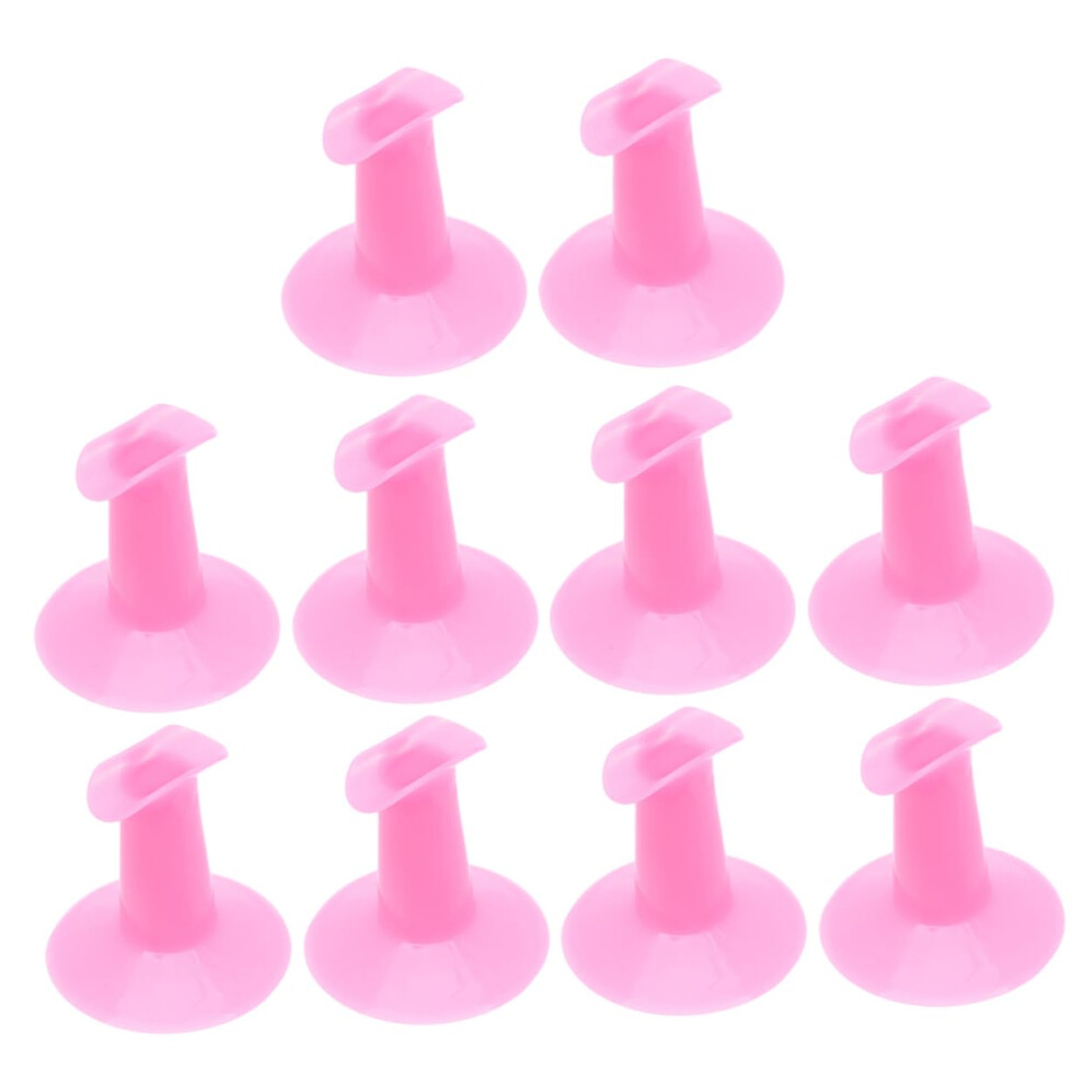 30pcs Nail Art Finger Rest Pink Plastic Stand for Stable Support and Comfortable Manicure