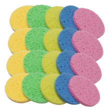 30 Pcs Facial Cleansing Sponges Round Compressed Design for Gentle Skin and Makeup Removal