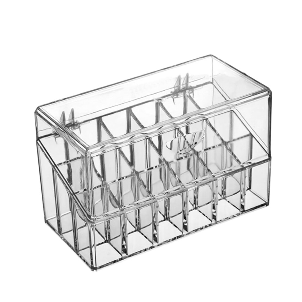 Makeup Organizer with DustProof Cover, Compact Travel Lipstick Holder for Jewelry and Cosmetics