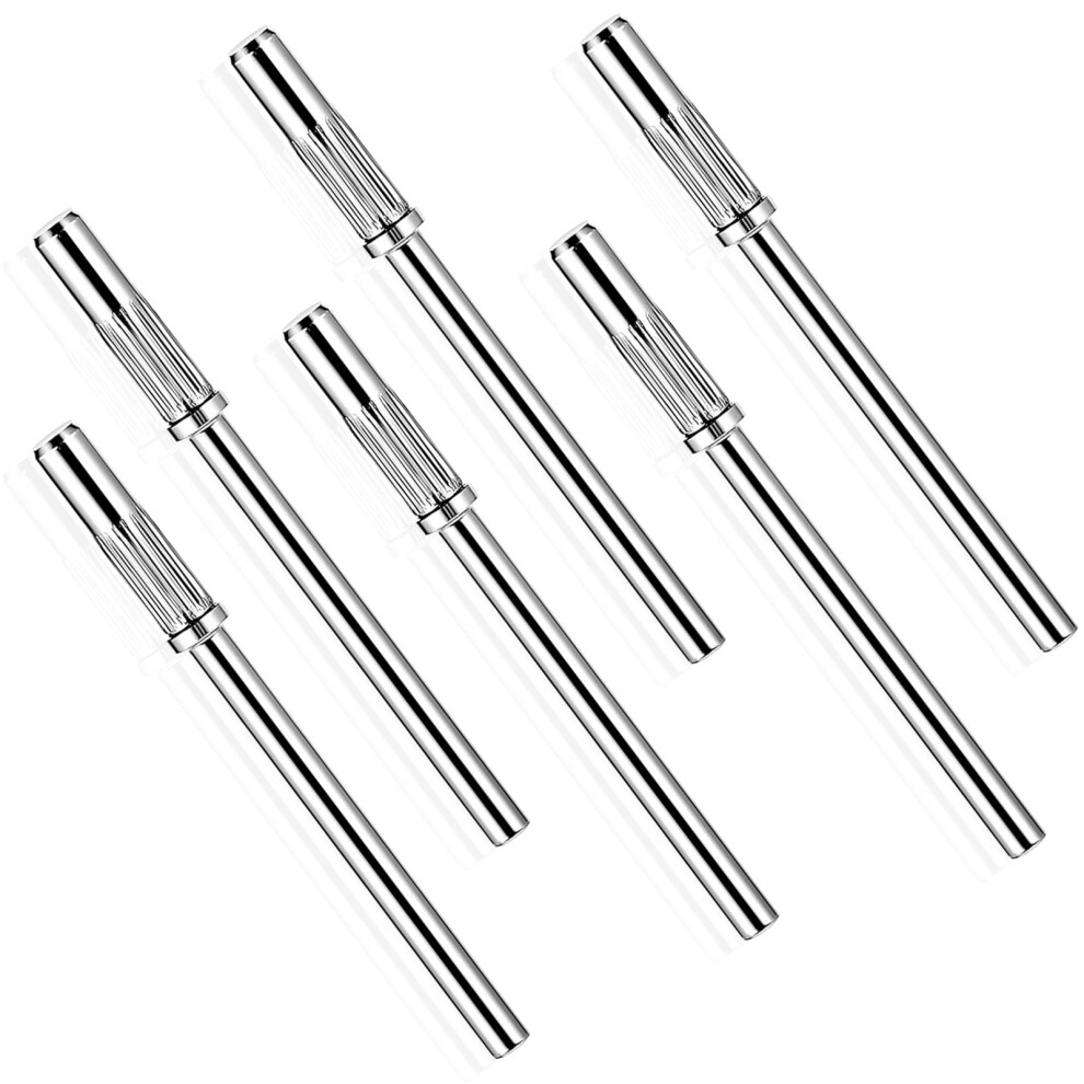 6PCS Mandrel Nail Drill Bits 3/32 Shank for Sanding Bands Precise Shaping Acrylic Gel Nails