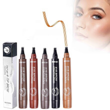 Waterproof Microblading Eyebrow Pencil 4 Tip Smudge Proof Long Lasting Natural Look 5 Colors