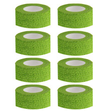 8pcs Disposable Tattoo Grip Tape 1 Inch Grass Green, Elastic Cohesive Wrap NonSlip WaterResistant