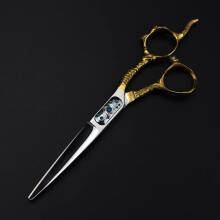 Hair Cutting Scissors 6 Inch Japanese Steel Gold Professional Barber Shears Ergonomic Grip