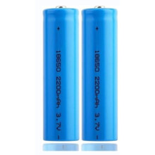 2Pack 18650 Rechargeable Button Lithiumion Battery 3.7V 2200mAh for Flashlight Headlamp