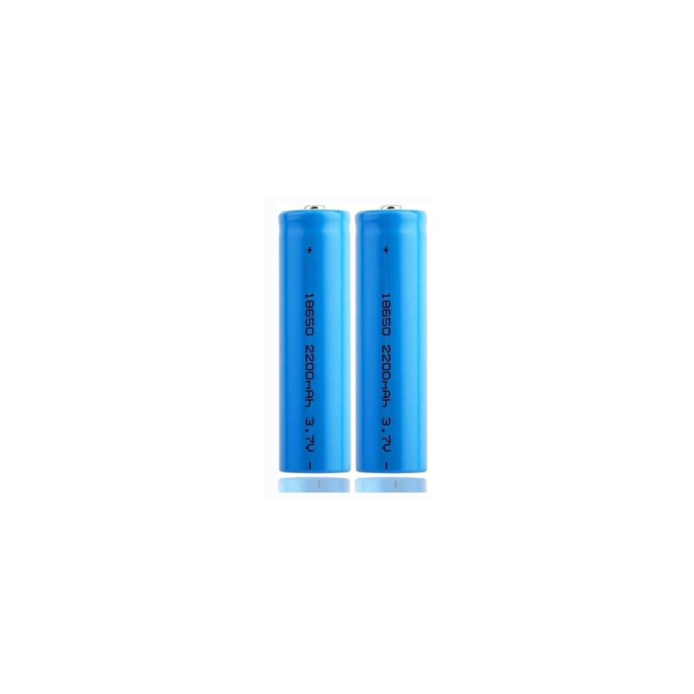 2Pack 18650 Rechargeable Button Lithiumion Battery 3.7V 2200Mah For Flashlight Headlamp 9455672050791