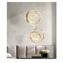 Modern Acrylic Chandelier LED Pendant Light Rotatable Nordic Design 3 Colors 23cm for Living Room