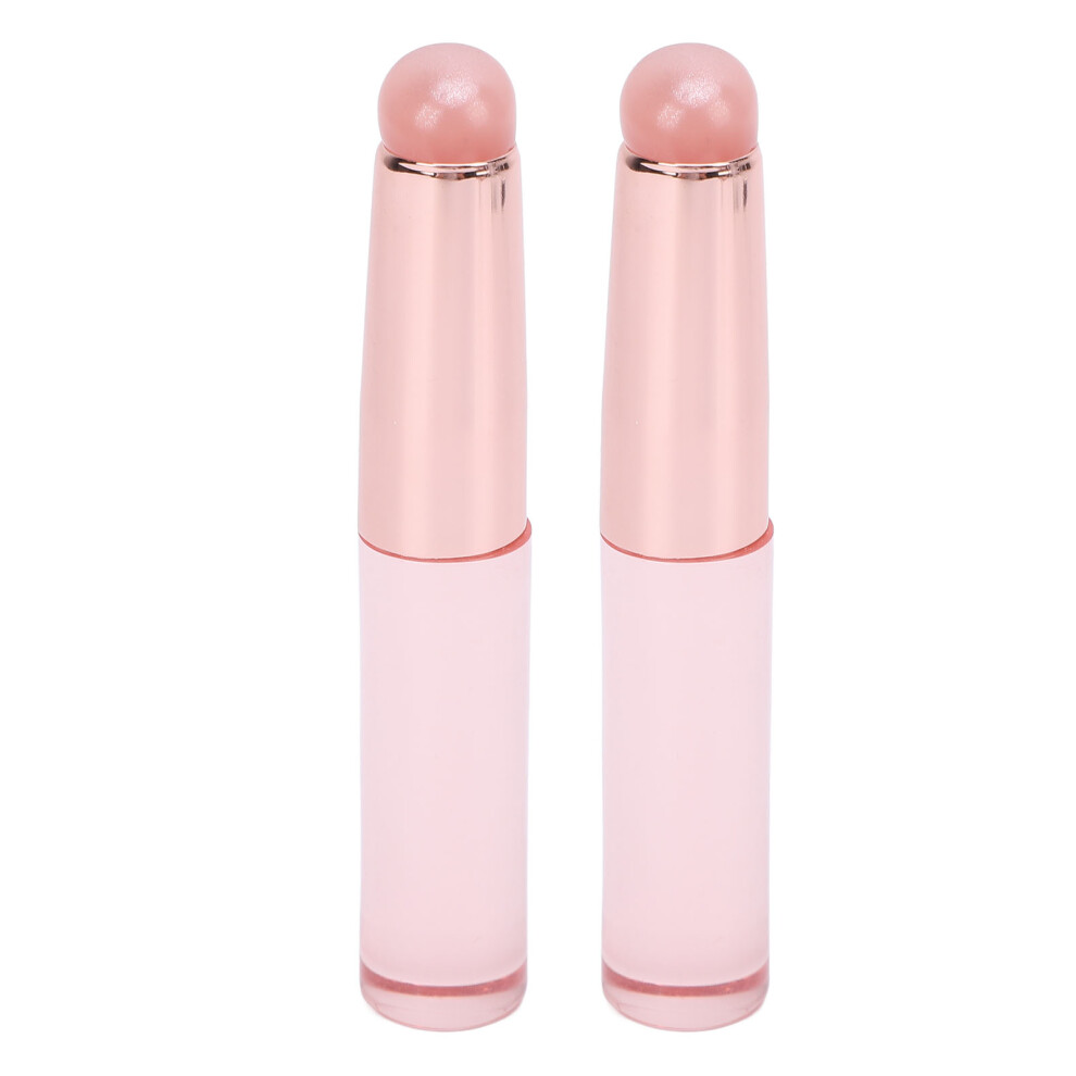 2pcs Portable Lip Gloss & Lipstick Applicator Brushes - Silicone & Acrylic
