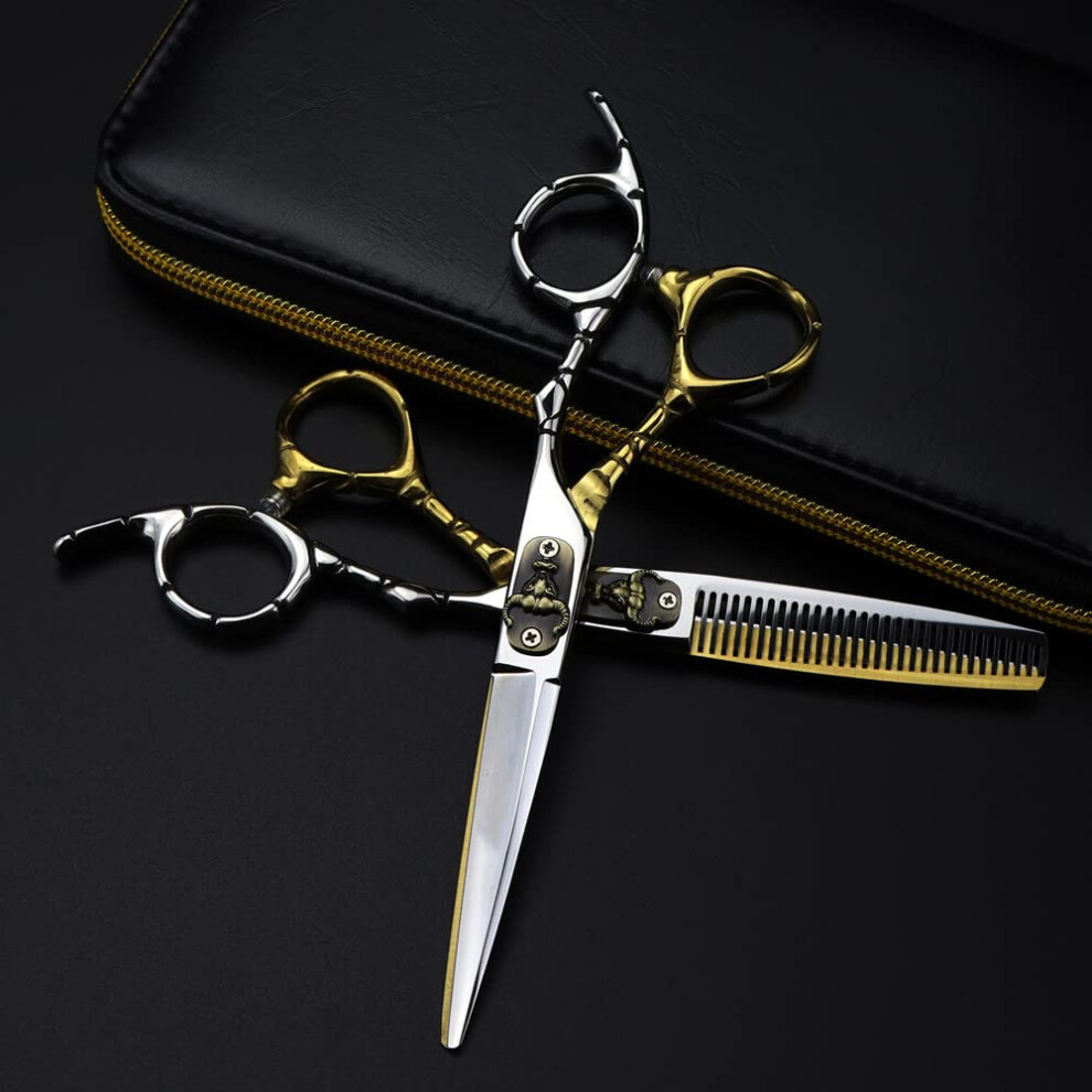 Professional 6 Inch Japanese Steel Hair Cutting Scissors with Sharp Precision Blades and Ergonomic Grip