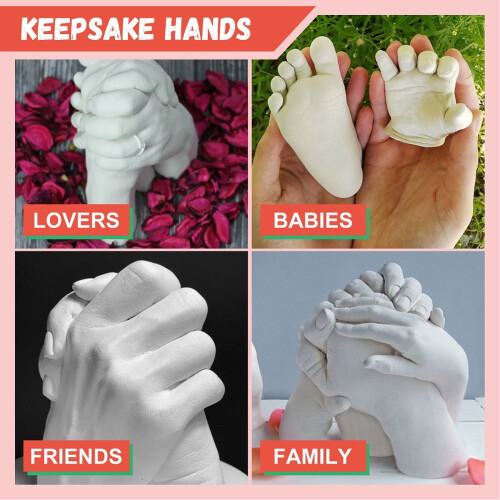 3-Set Home Hand Casting Kit, Plaster Hand Mold 2