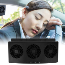 Solar Powered Car Exhaust Fan 3 Speed Fans Dual Speed Ventilation Low Noise Universal Fit