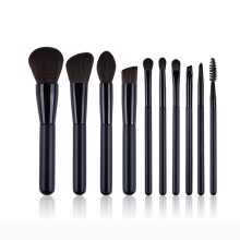 10 Piece Makeup Brush Set for Travel with Soft Durable Bristles and Precision Blending Tools