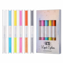 Double Head Liquid Eyeliner Pen Waterproof Longwearing Color Precise Eye Makeup Gift 18ml