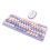 Wireless Keyboard Mouse Combo, 82 Keys, 2.4G & Bluetooth, Violet 9