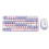 Wireless Keyboard Mouse Combo, 82 Keys, 2.4G & Bluetooth, Violet 14