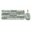 Wireless Keyboard Mouse Combo 82 Keys Bluetooth 2.4G Low Noise Green 2