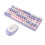 Wireless Keyboard Mouse Combo, 82 Keys, 2.4G & Bluetooth, Violet 16