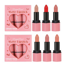 Matte Lipstick Set for Women, 6Color Heart Shape Capsule, Mini Velvet Travel Gift Set