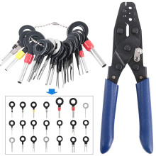 Wire Crimping Tool with 21 Terminal Removal Keys for Automotive Connector Pin Extraction
