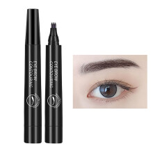 Waterproof Eyebrow Pencil with 4 Tip Microblading Pen for Long Lasting Natural Hairlike Strokes