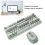 Wireless Keyboard Mouse Combo 82 Keys Bluetooth 2.4G Low Noise Green 4