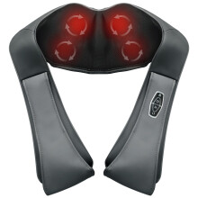 Shiatsu Neck and Back Massager with Heat, Cordless Deep Tissue Shoulder Pillow for Pain Relief