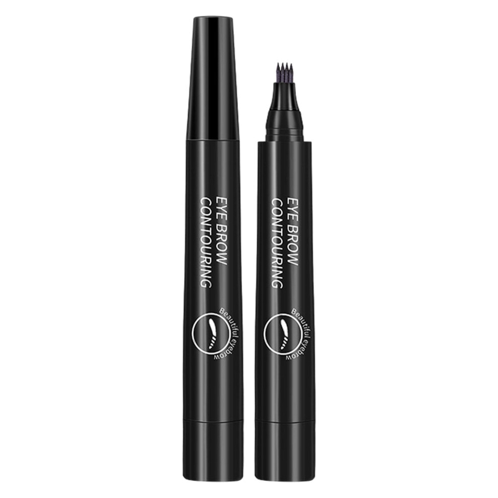 Waterproof Eyebrow Pencil with 4 Microfork Tip, Long Lasting Smudge Proof Brow Pen for Natural Look