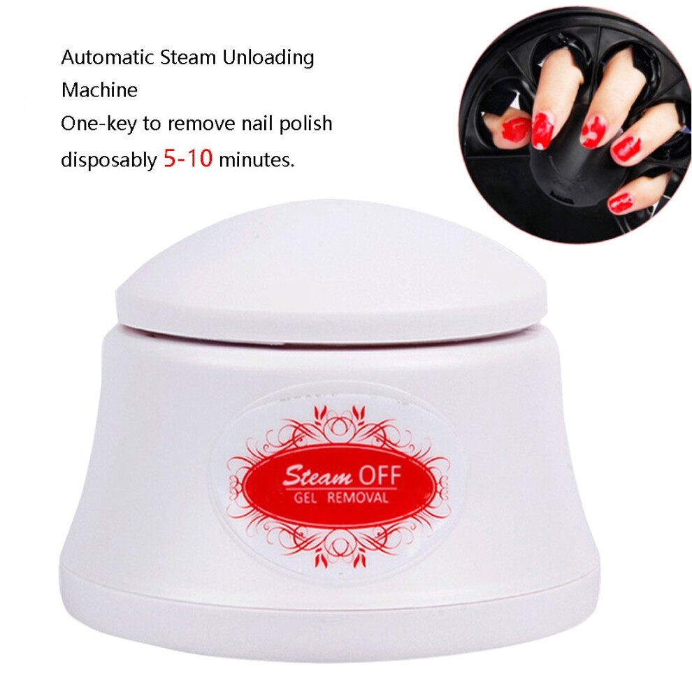 White Gel Nail Polish Remover Machine With Fast Steam Removal For Home And Salon Manicures