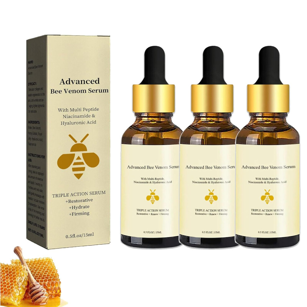 Bee Venom Face Serum with Honey Anti Aging Hydration for Wrinkle  and Firming, 3PCS