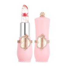 Moisturizing Color Changing Lipstick with Dry Flower, Long Lasting Champagne Jelly Lip Balm 3.8g