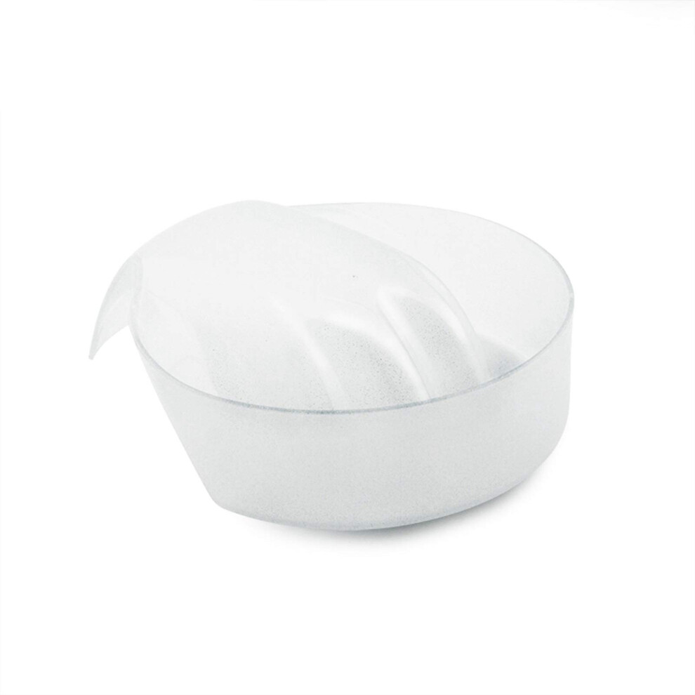 Nail Soak Bowl for Quick Cuticle Softening, Five Finger Plastic Manicure Soak Bowl, White