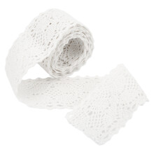 Elegant And Delicate Cotton Lace Trim Crochet Lace Ribbon Durable And Reusable Easy To Cut For Wedding Decoration Scrapbooking Supplies DIY Crafts