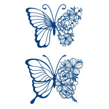 Temporary Tattoo Stickers Flower and Herb SemiPermanent Transfer for Arm, SkinSafe, Easy Remove