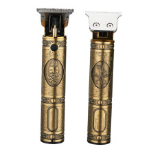 Professional USB Charging Hair Clippers with Bronze Finish, Ergonomic Grip, Precision Cutting for Barbershop