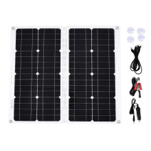 Chargeur solaire double USB pour systèmes extérieurs 12 V. Panneaux solaires monocristallins pliables et légers avec diode intégrée et