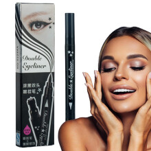 Waterproof Eyeliner Pen with Dual Ended Star Stamp, Long Lasting Smudge Proof Liquid Eye Makeup