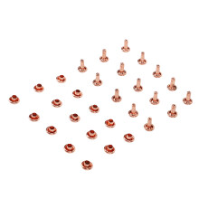 100 ensembles de rivets en métal or rose 6x8 mm pour travaux en cuir et ceintures
