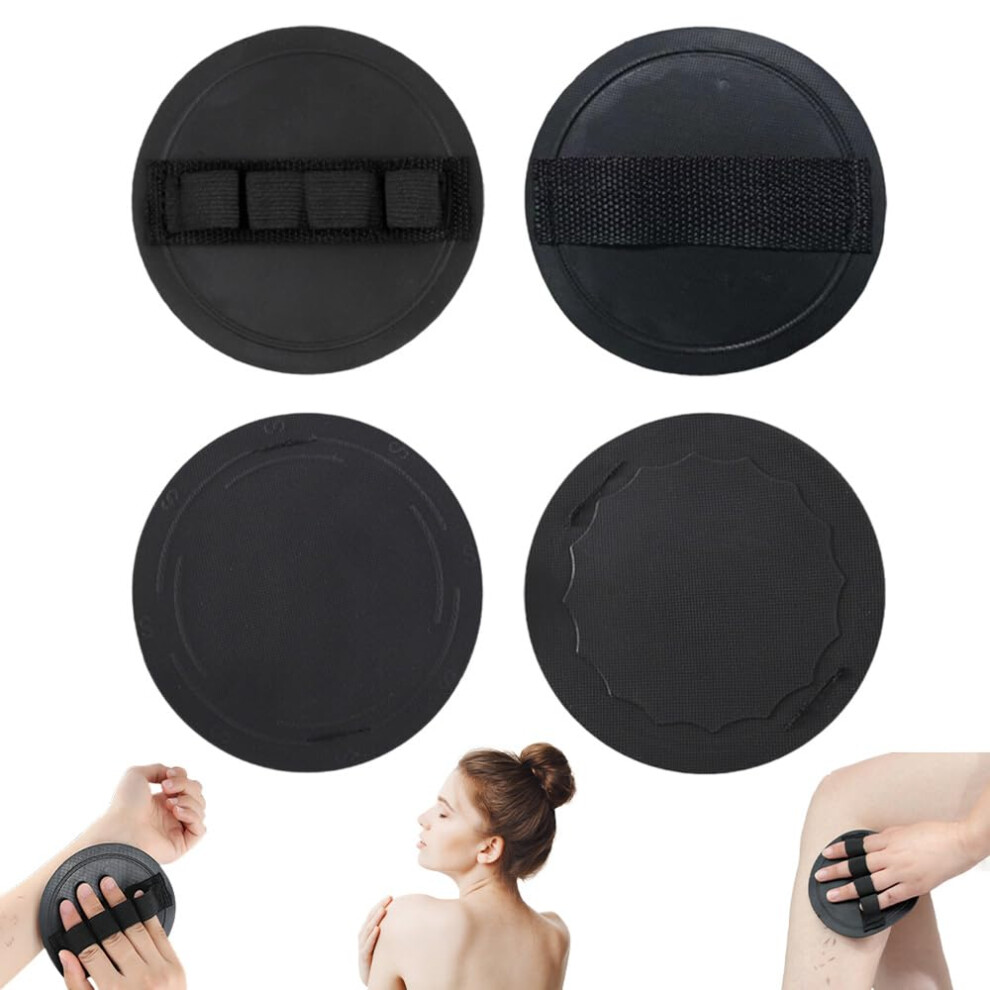 Exfoliating Body Scrubber Set for Gentle Deep Cleansing with Ergonomic Grip, 4 Count for All Skin Types
